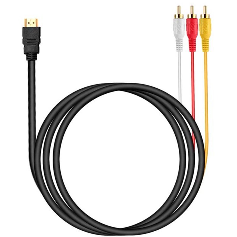 M003C  KABEL ADAPTER PRZEWÓD HDMI DO 3x RCA CINCH AUDIO -E383