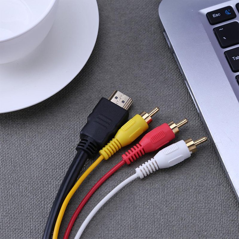 M003C  KABEL ADAPTER PRZEWÓD HDMI DO 3x RCA CINCH AUDIO -E383