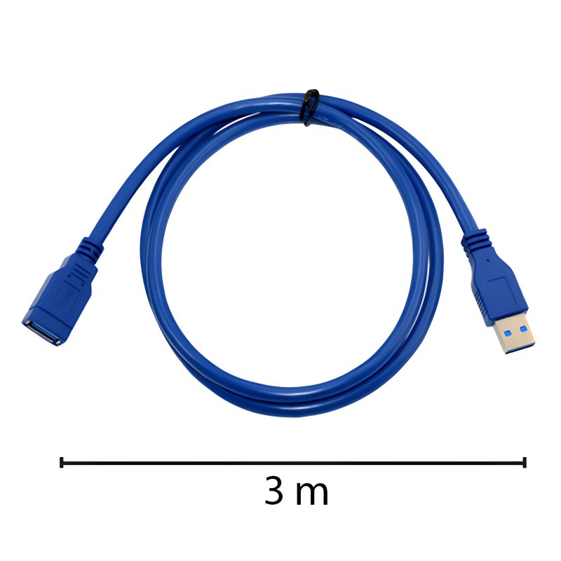 M000   KABEL PRZEDŁUŻKA USB 3.0 PRZEDŁUŻACZ EKRANOWANY 3M -E390