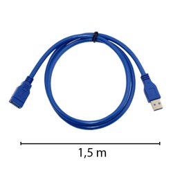 N280 KABEL PRZEDŁUŻKA EKRANOWANY WTYK USB 3.0 1,5 M -E391