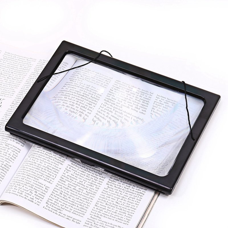 N258 LUPA A4 DO CZYTANIA LED SZKŁO POWIĘKSZAJĄCE 3X DUŻA EKRAN PODŚWIETLANA -O349