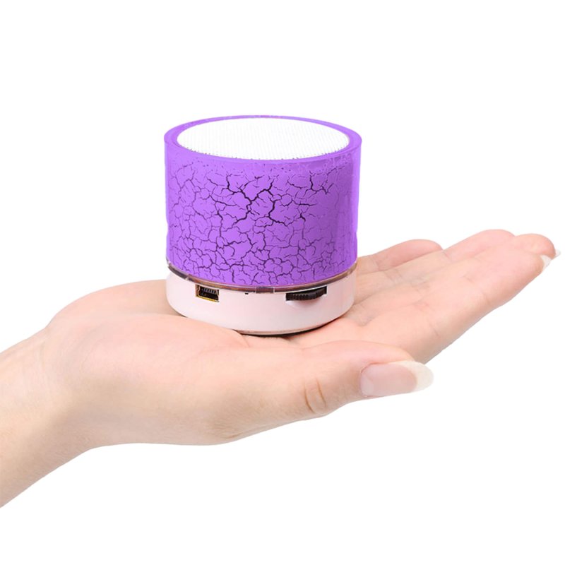 N296 GŁOŚNIK BEZPRZEWODOWY MINI PRZENOŚNY BLUETOOTH USB SD ŚWIECĄCY LED FIOLET -fioletowy E209-3