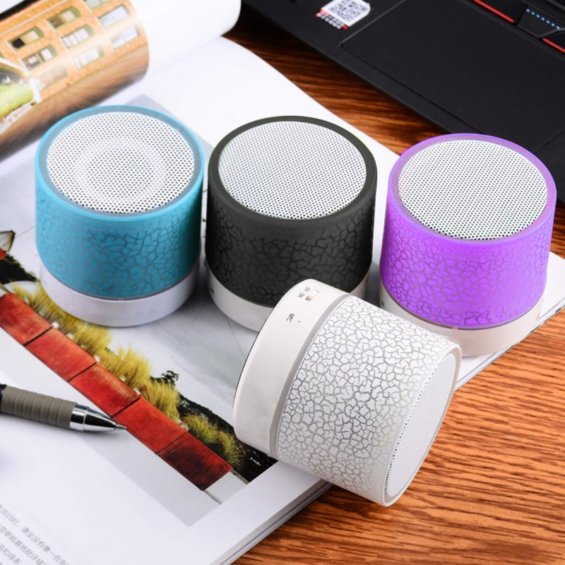 N296 GŁOŚNIK BEZPRZEWODOWY MINI PRZENOŚNY BLUETOOTH USB SD ŚWIECĄCY LED FIOLET -fioletowy E209-3
