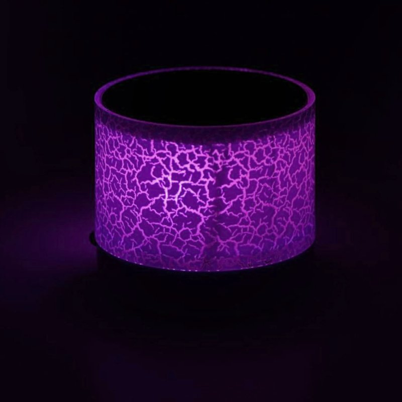 N296 GŁOŚNIK BEZPRZEWODOWY MINI PRZENOŚNY BLUETOOTH USB SD ŚWIECĄCY LED FIOLET -fioletowy E209-3