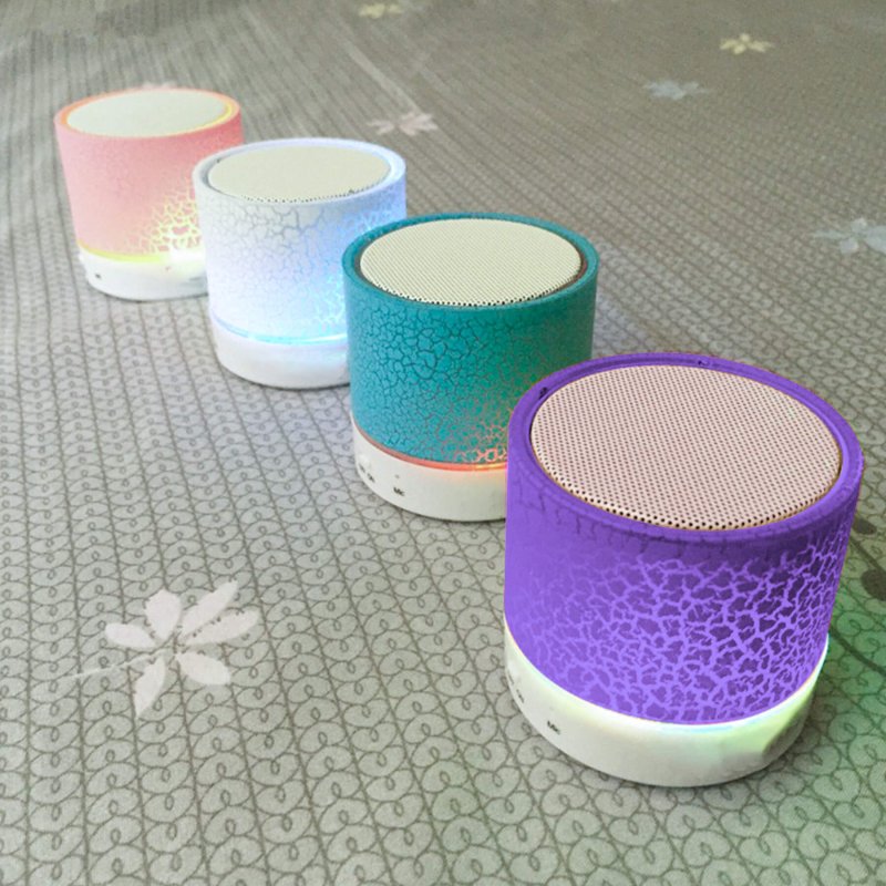 N296 GŁOŚNIK BEZPRZEWODOWY MINI PRZENOŚNY BLUETOOTH USB SD ŚWIECĄCY LED FIOLET -fioletowy E209-3