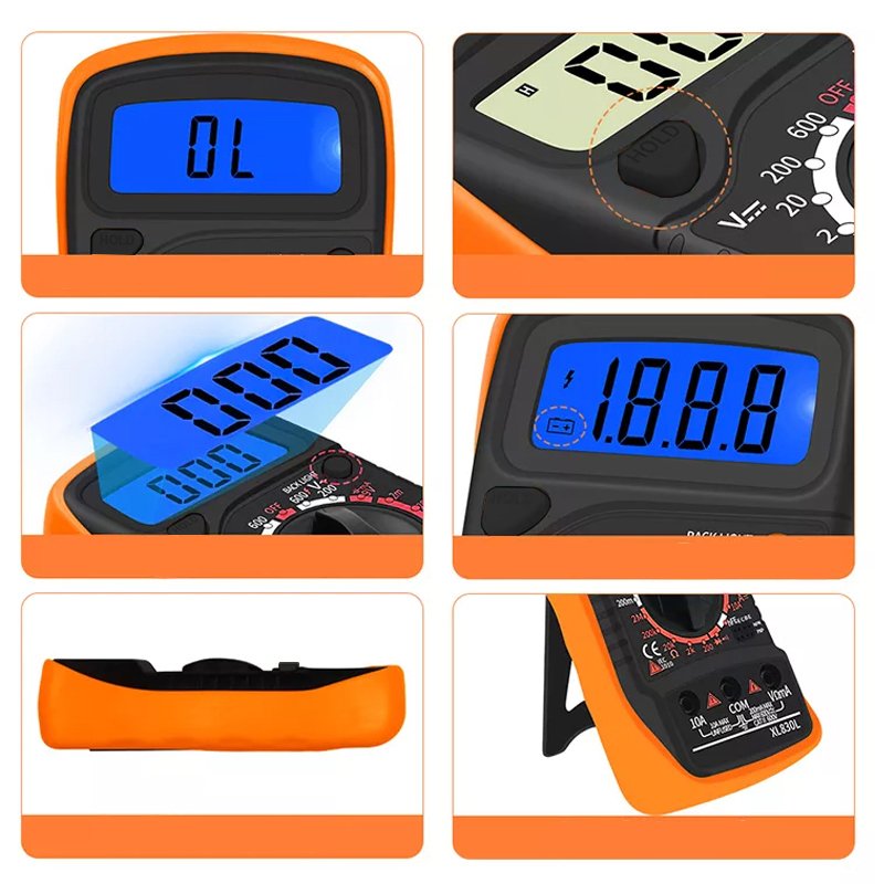 M005A   MIERNIK PRĄDU MULTIMETR LCD CYFROWY UNIWERSALNY -E570