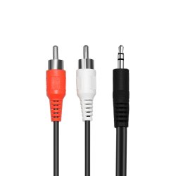 N014 KABEL AUX MINI JACK 3,5mm 2 RCA CINCH STEREO 1,5m E398 1 sztuka