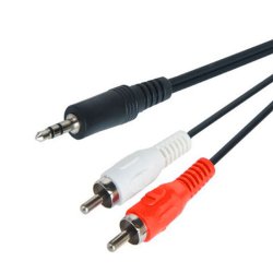 N014 KABEL AUX MINI JACK 3,5mm 2 RCA CINCH STEREO 1,5m E398 1 sztuka