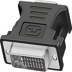 M000  ADAPTER PRZEJŚCIÓWKA D-SUB VGA DO DVI-I KONWERTER -E388 srebrna końcówka