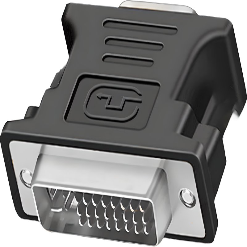 M000  ADAPTER PRZEJŚCIÓWKA D-SUB VGA DO DVI-I KONWERTER -E388 srebrna końcówka
