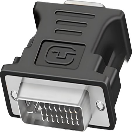 M000  ADAPTER PRZEJŚCIÓWKA D-SUB VGA DO DVI-I KONWERTER -E388 srebrna końcówka