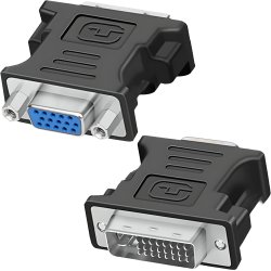 M000  ADAPTER PRZEJŚCIÓWKA D-SUB VGA DO DVI-I KONWERTER -E388 srebrna końcówka