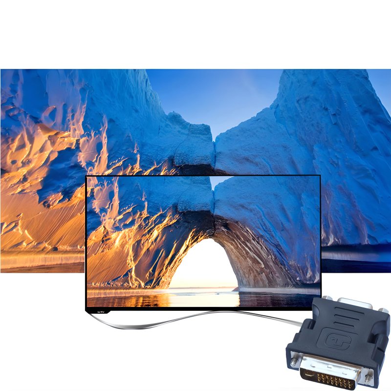 M000  ADAPTER PRZEJŚCIÓWKA D-SUB VGA DO DVI-I KONWERTER -E388 srebrna końcówka