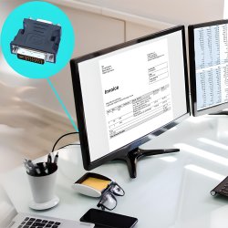 M000  ADAPTER PRZEJŚCIÓWKA D-SUB VGA DO DVI-I KONWERTER -E388 srebrna końcówka
