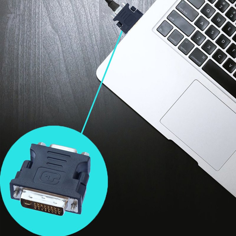 M000  ADAPTER PRZEJŚCIÓWKA D-SUB VGA DO DVI-I KONWERTER -E388 srebrna końcówka