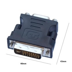 M000  ADAPTER PRZEJŚCIÓWKA D-SUB VGA DO DVI-I KONWERTER -E388 srebrna końcówka