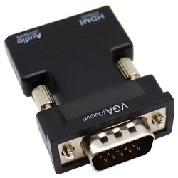 N280 PRZEJŚCIÓWKA ADAPTER KONWERTER HDMI DO VGA + AUDIO  -E467