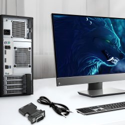 N280 PRZEJŚCIÓWKA ADAPTER KONWERTER HDMI DO VGA + AUDIO  -E467