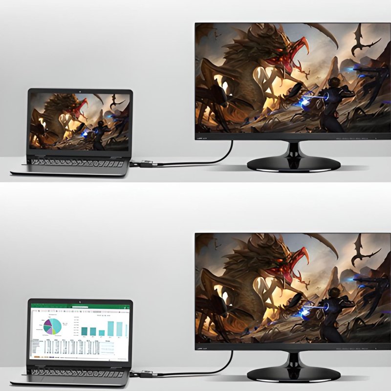 N280 PRZEJŚCIÓWKA ADAPTER KONWERTER HDMI DO VGA + AUDIO  -E467
