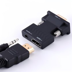 N280 PRZEJŚCIÓWKA ADAPTER KONWERTER HDMI DO VGA + AUDIO  -E467