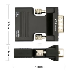 N280 PRZEJŚCIÓWKA ADAPTER KONWERTER HDMI DO VGA + AUDIO  -E467
