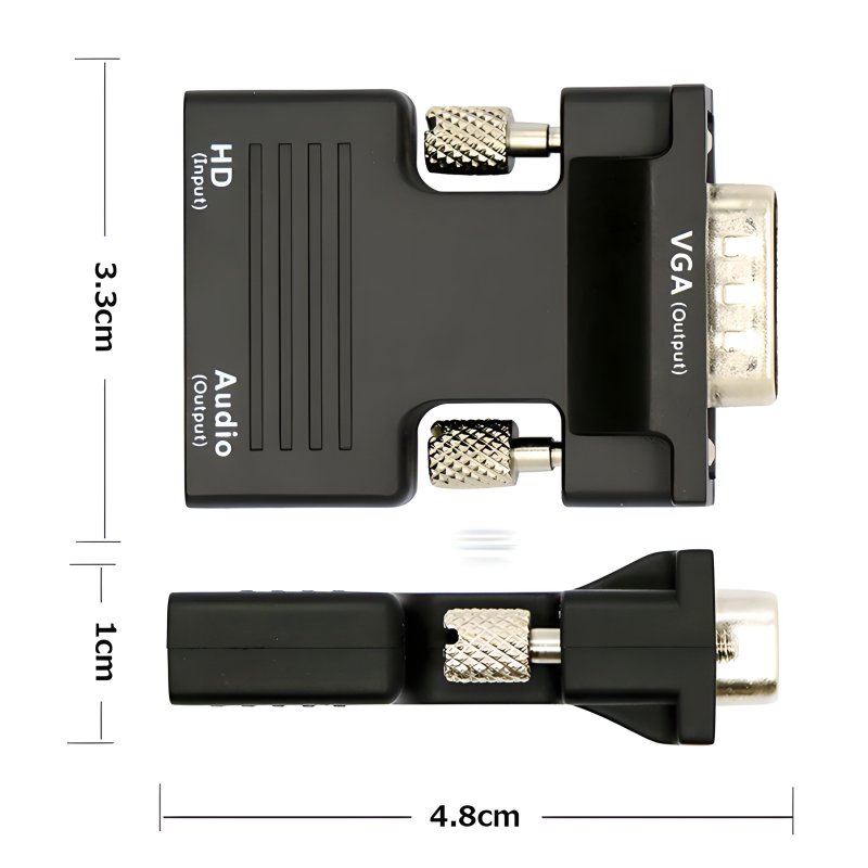 N280 PRZEJŚCIÓWKA ADAPTER KONWERTER HDMI DO VGA + AUDIO  -E467