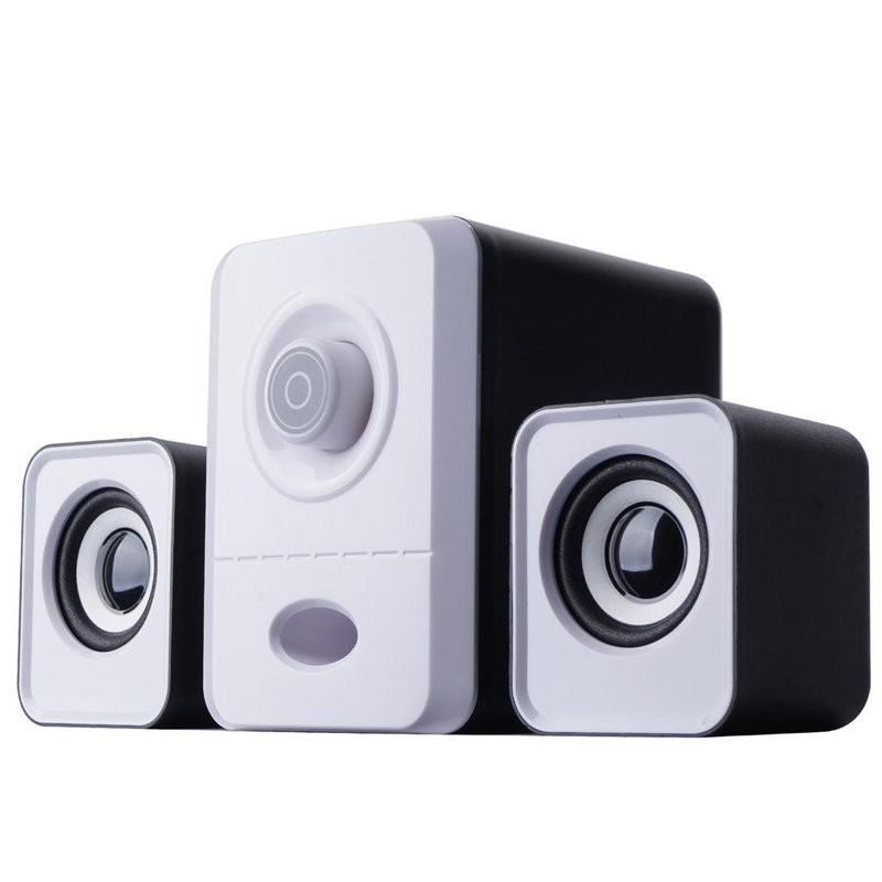 M045C (ALEJA2) GŁOŚNIKI KOMPUTEROWE 2.1 PODŚWIETLENIE LED USB 5W białe 98768089-1