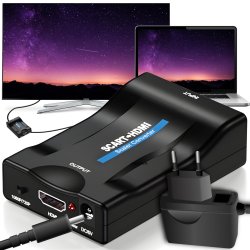 M002E   ADAPTER KONWERTER SCART DO NA HDMI AV EURO FULL HD -E392