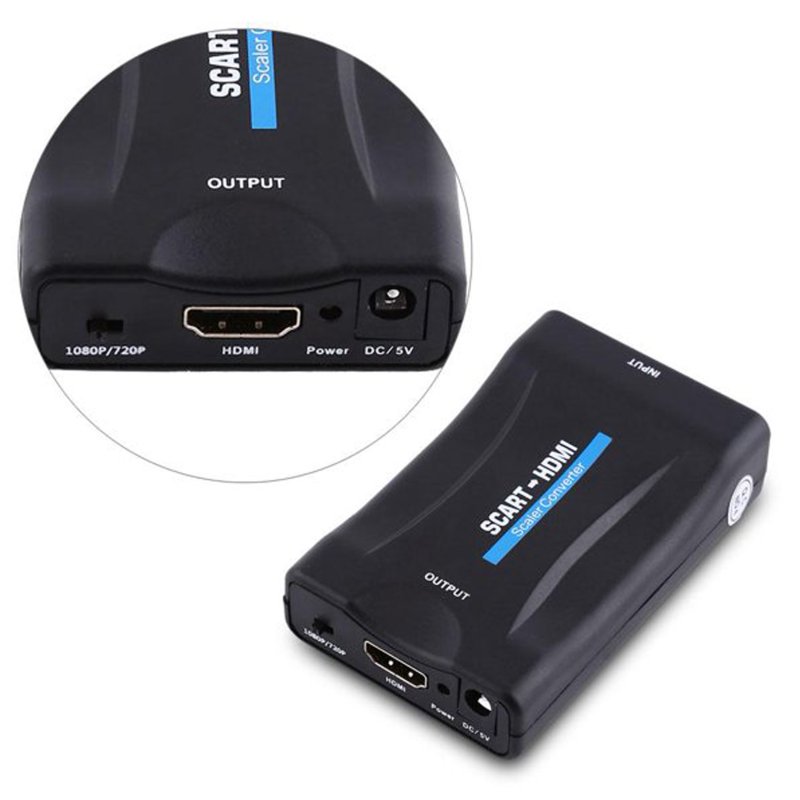 M002E   ADAPTER KONWERTER SCART DO NA HDMI AV EURO FULL HD -E392