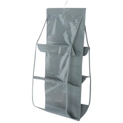 M005B   ORGANIZER DO SZAFY NA TOREBKI TOREBEK BUTY WIESZAK -O395-1 szary