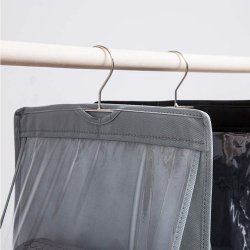 M005B   ORGANIZER DO SZAFY NA TOREBKI TOREBEK BUTY WIESZAK -O395-1 szary