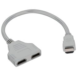 M0002E   ROZDZIELACZ HDMI SPLITTER ROZGAŁĘŹNIK 2 PORTY -E402-1 szary