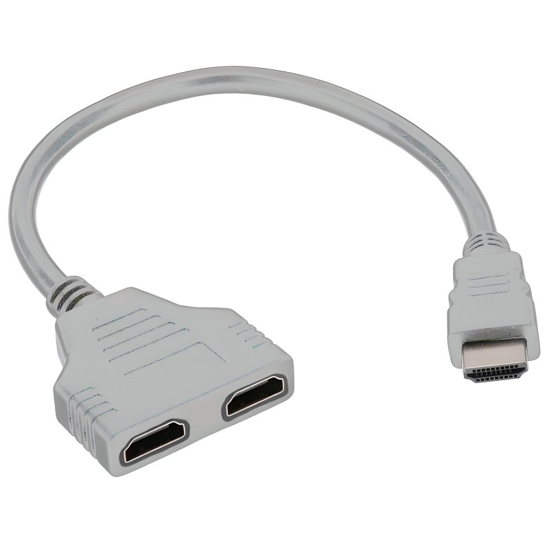 M0002E   ROZDZIELACZ HDMI SPLITTER ROZGAŁĘŹNIK 2 PORTY -E402-1 szary