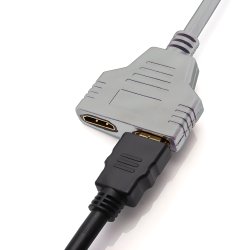 M0002E   ROZDZIELACZ HDMI SPLITTER ROZGAŁĘŹNIK 2 PORTY -E402-1 szary