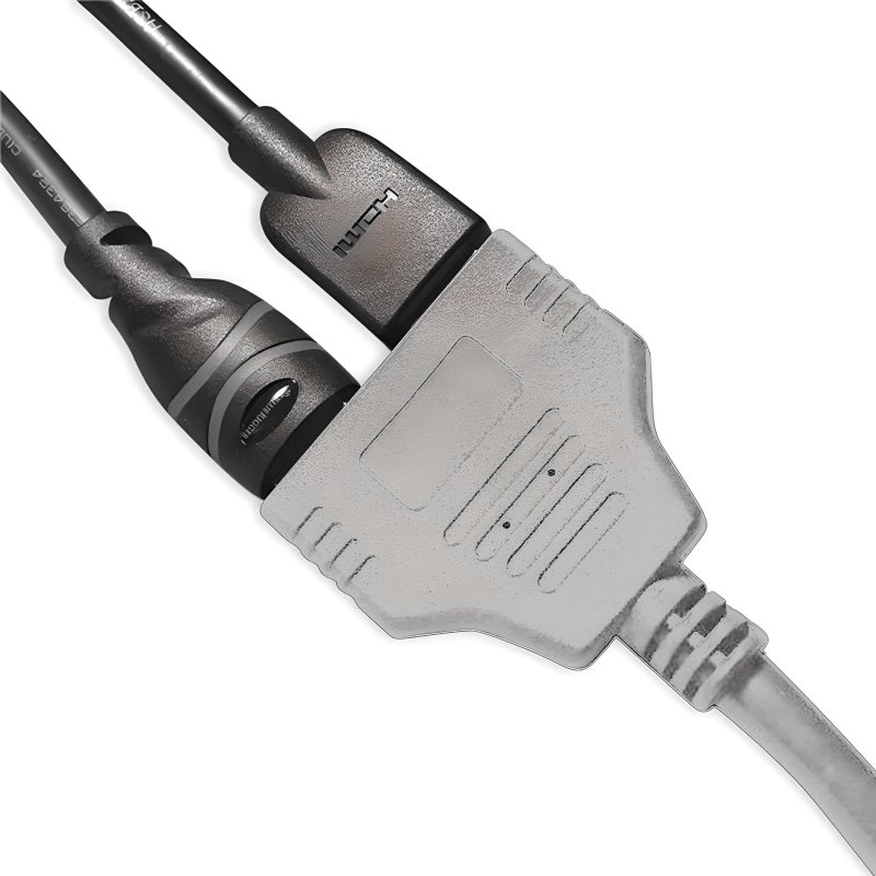 M0002E   ROZDZIELACZ HDMI SPLITTER ROZGAŁĘŹNIK 2 PORTY -E402-1 szary