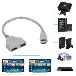 M0002E   ROZDZIELACZ HDMI SPLITTER ROZGAŁĘŹNIK 2 PORTY -E402-1 szary