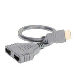 M0002E   ROZDZIELACZ HDMI SPLITTER ROZGAŁĘŹNIK 2 PORTY -E402-1 szary