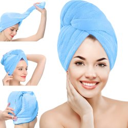 N133 GRUBY CHŁONNY RĘCZNIK NA GŁOWE TURBAN DO WŁOSÓW -U067