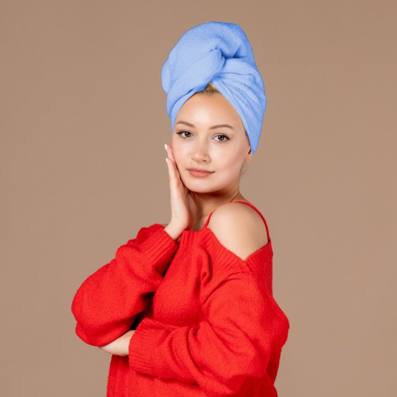 N133 GRUBY CHŁONNY RĘCZNIK NA GŁOWE TURBAN DO WŁOSÓW -U067
