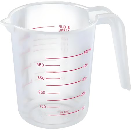 M004A   MIARKA KUCHENNA KUBEK Z PODZIAŁKĄ DZBANEK MIARKĄ 0,5L -O761