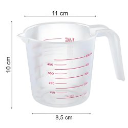 M004A   MIARKA KUCHENNA KUBEK Z PODZIAŁKĄ DZBANEK MIARKĄ 0,5L -O761