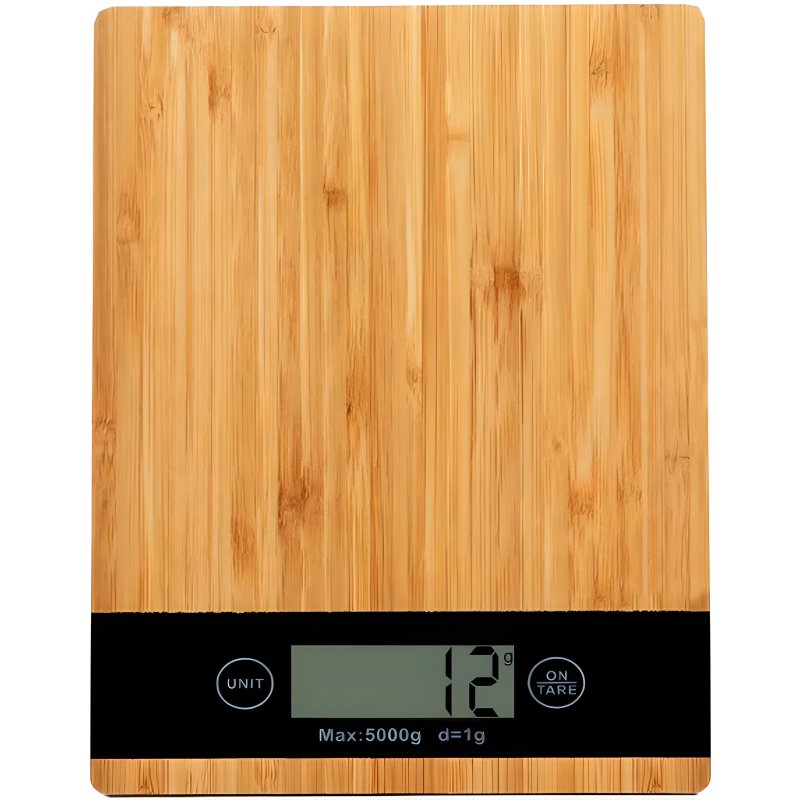 M005B    WAGA KUCHENNA BAMBUSOWA ELEKTRONICZNA DOTYK 5kg 1g -E653