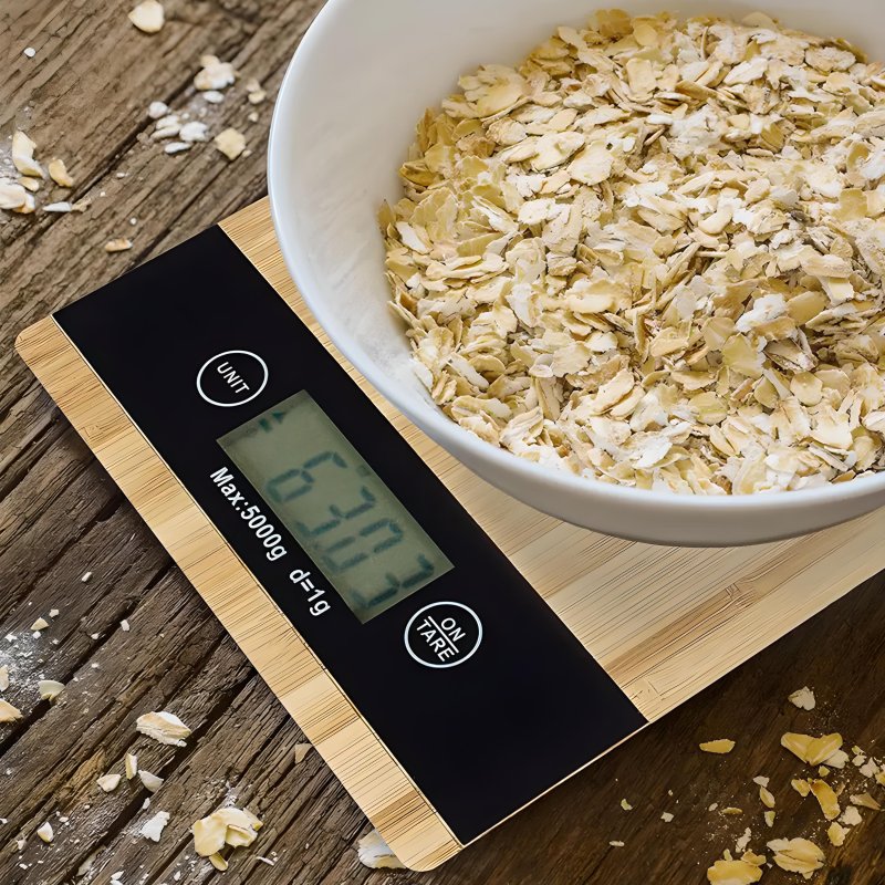 M005B    WAGA KUCHENNA BAMBUSOWA ELEKTRONICZNA DOTYK 5kg 1g -E653
