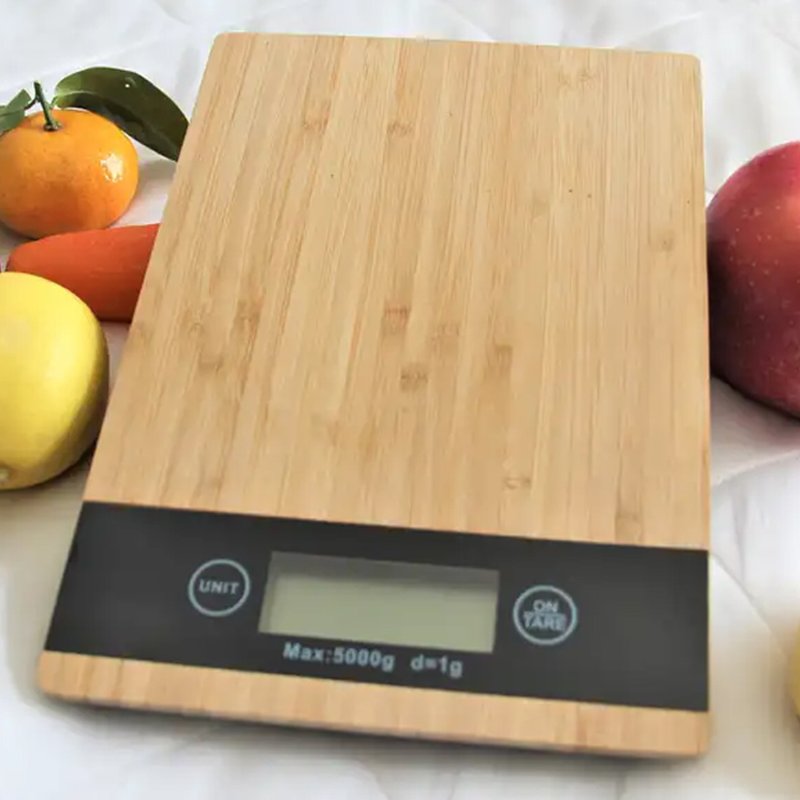 M005B    WAGA KUCHENNA BAMBUSOWA ELEKTRONICZNA DOTYK 5kg 1g -E653