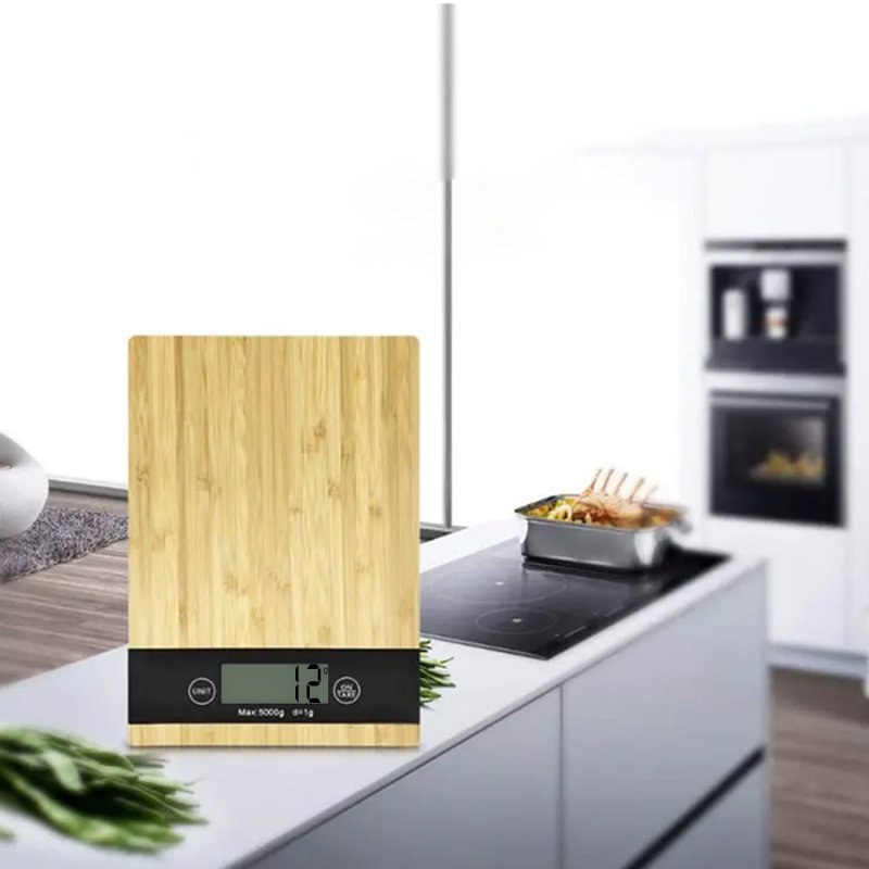 M005B    WAGA KUCHENNA BAMBUSOWA ELEKTRONICZNA DOTYK 5kg 1g -E653