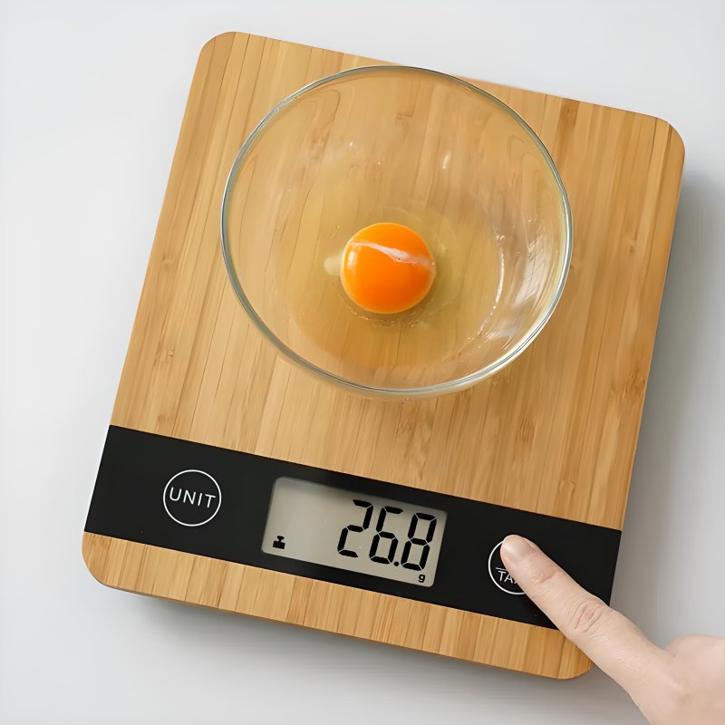 M005B    WAGA KUCHENNA BAMBUSOWA ELEKTRONICZNA DOTYK 5kg 1g -E653