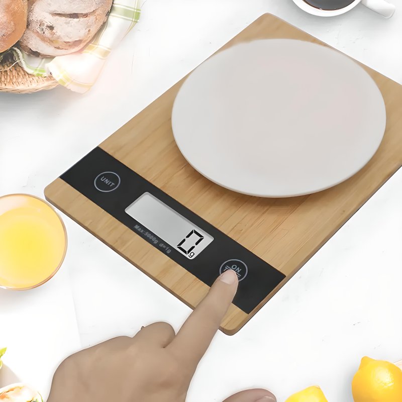 M005B    WAGA KUCHENNA BAMBUSOWA ELEKTRONICZNA DOTYK 5kg 1g -E653