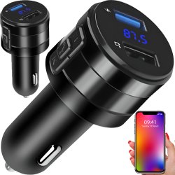 M000    TRANSMITER FM BLUETOOTH ŁADOWARKA MP3 2xUSB SD LCD -E810