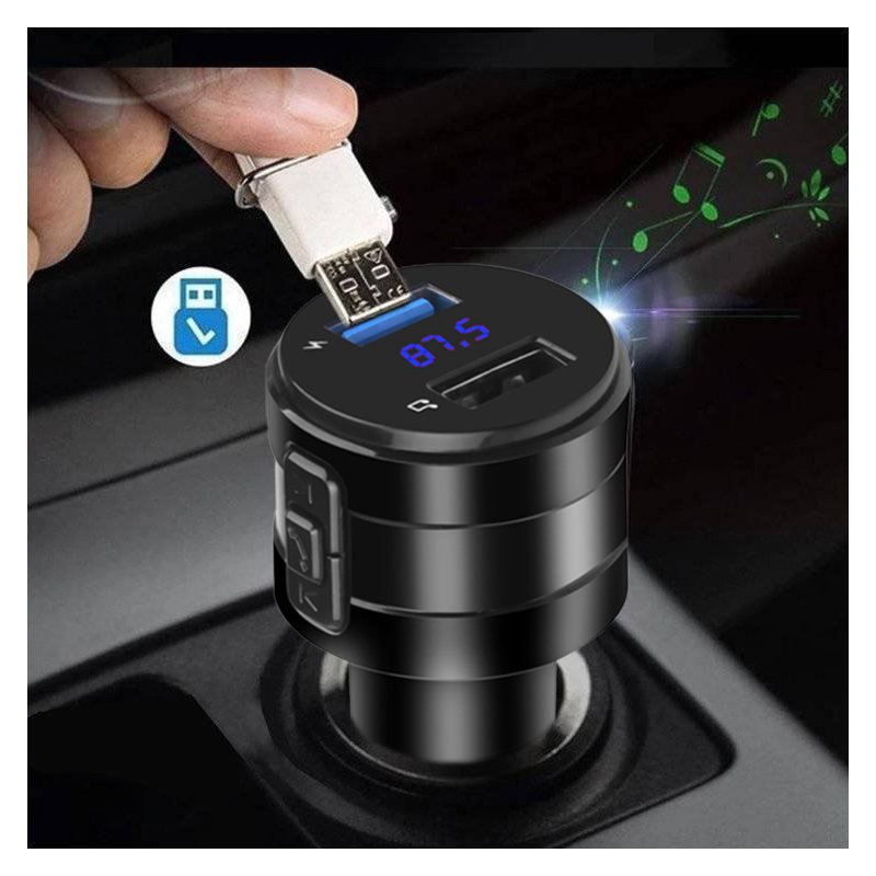 M000    TRANSMITER FM BLUETOOTH ŁADOWARKA MP3 2xUSB SD LCD -E810