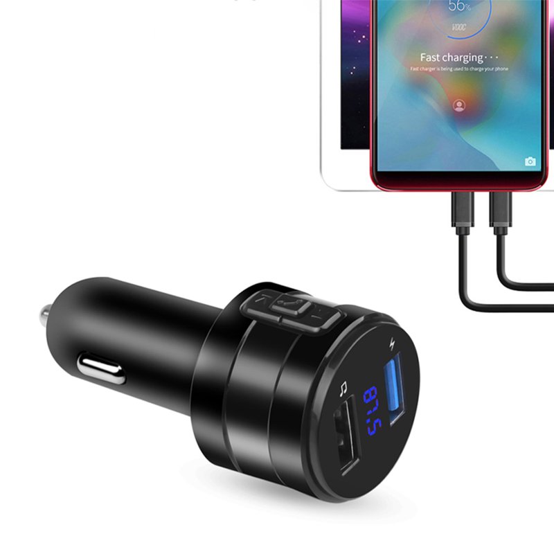 M000    TRANSMITER FM BLUETOOTH ŁADOWARKA MP3 2xUSB SD LCD -E810